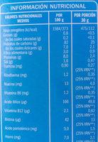 Copos De Maz Nutrition Label