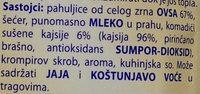 Ovsena Kaa Sa Kajsijom Ingredients