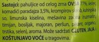 Ovsena Kaa Sa Paradajzom Ingredients