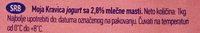 Moja Kravica Jogurt Sa 2.8% M.m. Ingredients