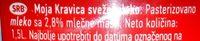 Moja Kravica Svee Mleko 2.8% Ingredients