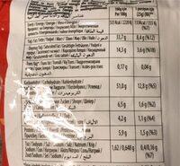 Chips Nutrition Label