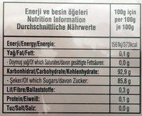 Koska Turkish Delights Plain 500G (Pack Of 2) Nutrition Label