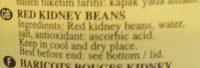 Rote Kidney Bohnen Ingredients