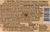 Helva Mit Kakao Ingredients