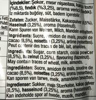 Basak Findikli Pudding Ingredients