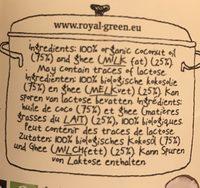 Royal Green Coconut Ghee Ingredients