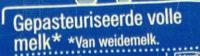 Verse Volle Melk Ingredients