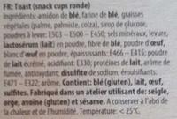 Snack Cups Naturel (nouvelle Recette) Ingredients