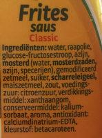 Frites Saus Classic Ingredients