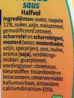 Fritessaus Halfvol Ingredients