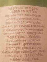 Vezelrijk Beschuit Ingredients