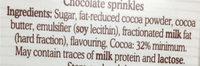 Chocolate Sprinkles Ingredients
