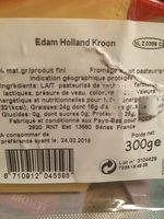 Edam Holland Ingredients