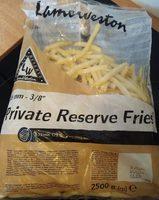 Private Reserve Fries 3/8&quot; Report Card