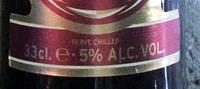 Irish Red Nutrition Label