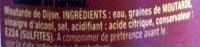 Moutarde De Dijon Fine Et Forte Ingredients
