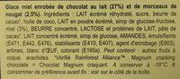 Magnum Miel Nougat Ingredients