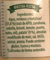 Crema De Verduras De La Huerta Ingredients