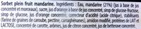 Sorbet Plein Fruit, Mandarine Ingredients