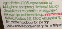 Melvita Biologische Agave Siroop (350G) Ingredients
