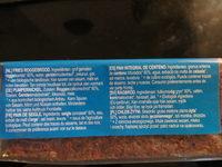 Pain Au Seigle Ingredients