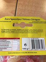 Tetines Citrique Ingredients