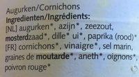 Bio Augurken Zuur Ingredients