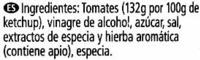 KETCHUP Ingredients