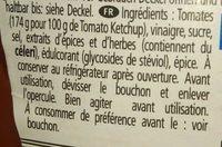 Tomatoketchup 50% Ingredients