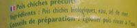Pois Chiches Bio Ingredients