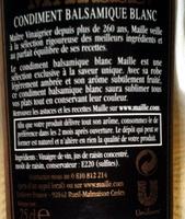 Balsamique Blanc Ingredients