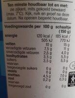 Yoghurt Griekse Stijl Nutrition Label