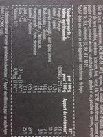 Escalopes Orientales Vgtariennes Nutrition Label