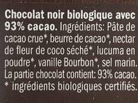 Chocolat Cru Biologique Ingredients