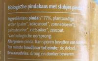 Pindakaas Met Stukjes Pinda Ingredients