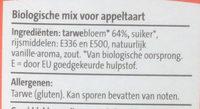 Appeltaartmix Ingredients