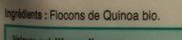 Flocons Ingredients