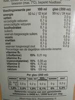 Amandel Drink Ongezoet Nutrition Label
