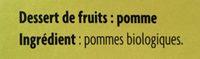 Epicerie / Epicerie Sucre / Compotes Et Pures De Fruits Ingredients