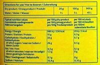 Chicken Powder Nutrition Label