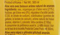 Okf Boisson Aloe Vera King Ananas Ingredients