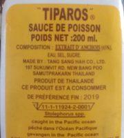 Sauce De Poisson 200cc Ingredients