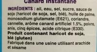 Assaisonnement Pour Soupe De Canard Instantan Ingredients