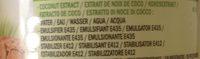 Lait De Coco Ingredients