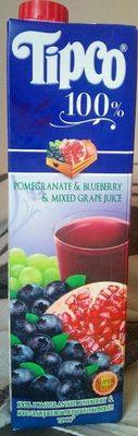 Tipco Pomegranate And Blueberry And Grape Juice 100percent