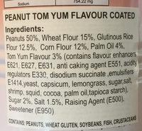 Peanuts Tom Yum Flavour Coated Ingredients