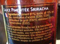 Exotic Food Scharfe Chili-sauce Spiracha Ingredients