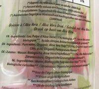 Boisson Aloe Vera Grenade Ingredients