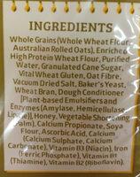 Australian Oat Soft Grain Wholemeal Bread Ingredients
